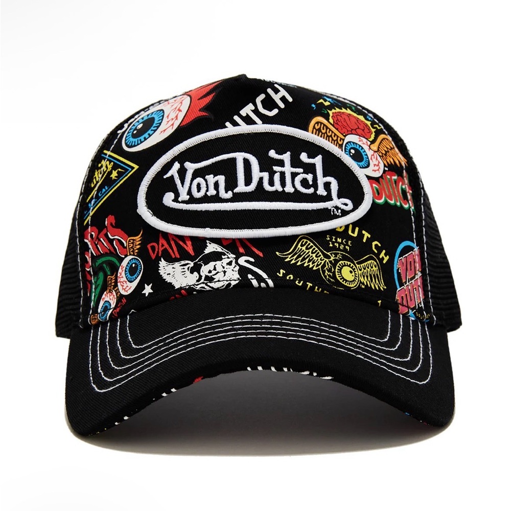VON DUTCH JAX BLACK TRUCKER HAT